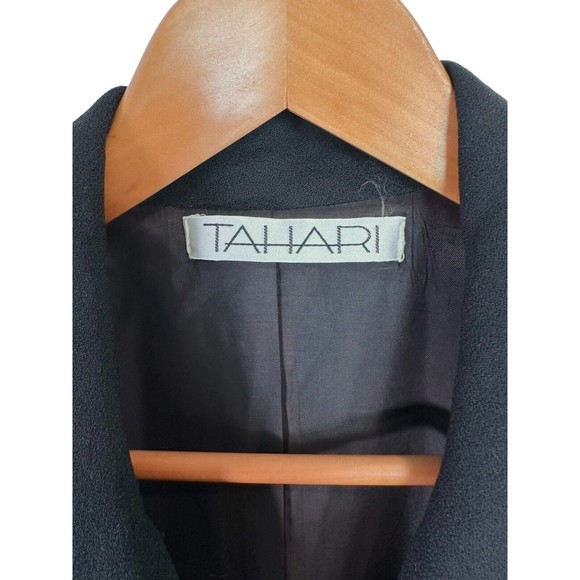 Vintage Tahari Wool Blend Notch Collar Trench Coat Women's 8 - Picture 13 of 16